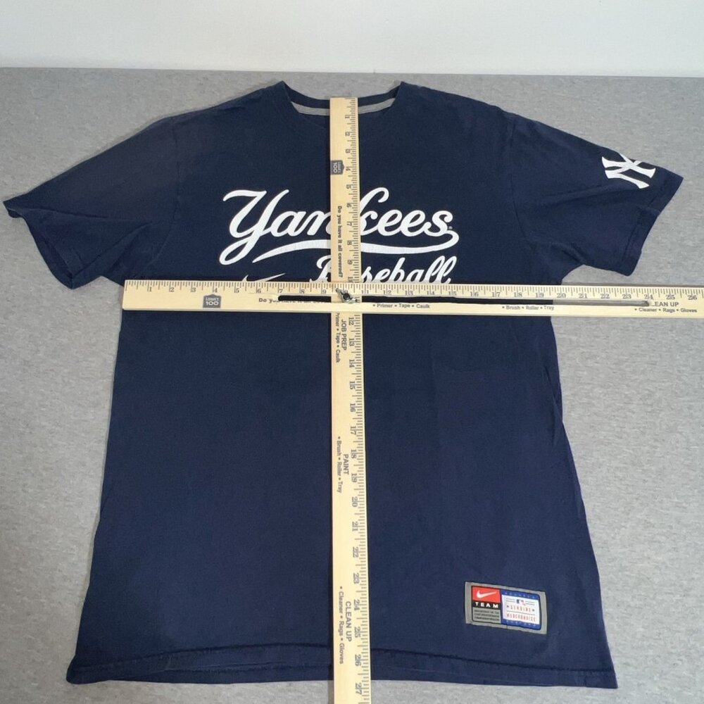 Nike New York Yankees Shirt Sz Large Navy Blue MLB Baseball Short Sleeve - Picture 6 of 9